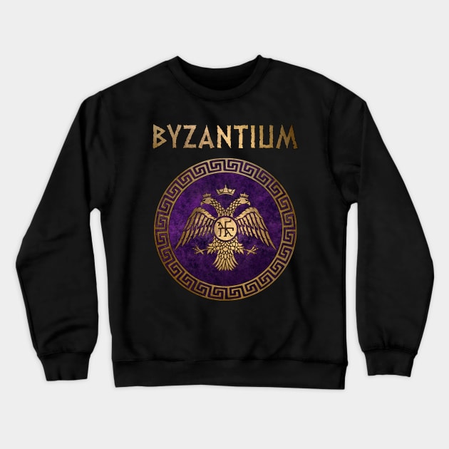 Byzantium Byzantine Empire Symbol of Constantinople Crewneck Sweatshirt by AgemaApparel